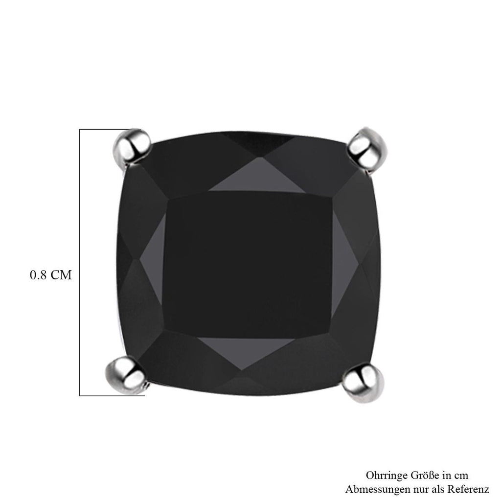 Elite Shungit Ohrringe, 925 Silber platiniert, ca. 2.08 ct