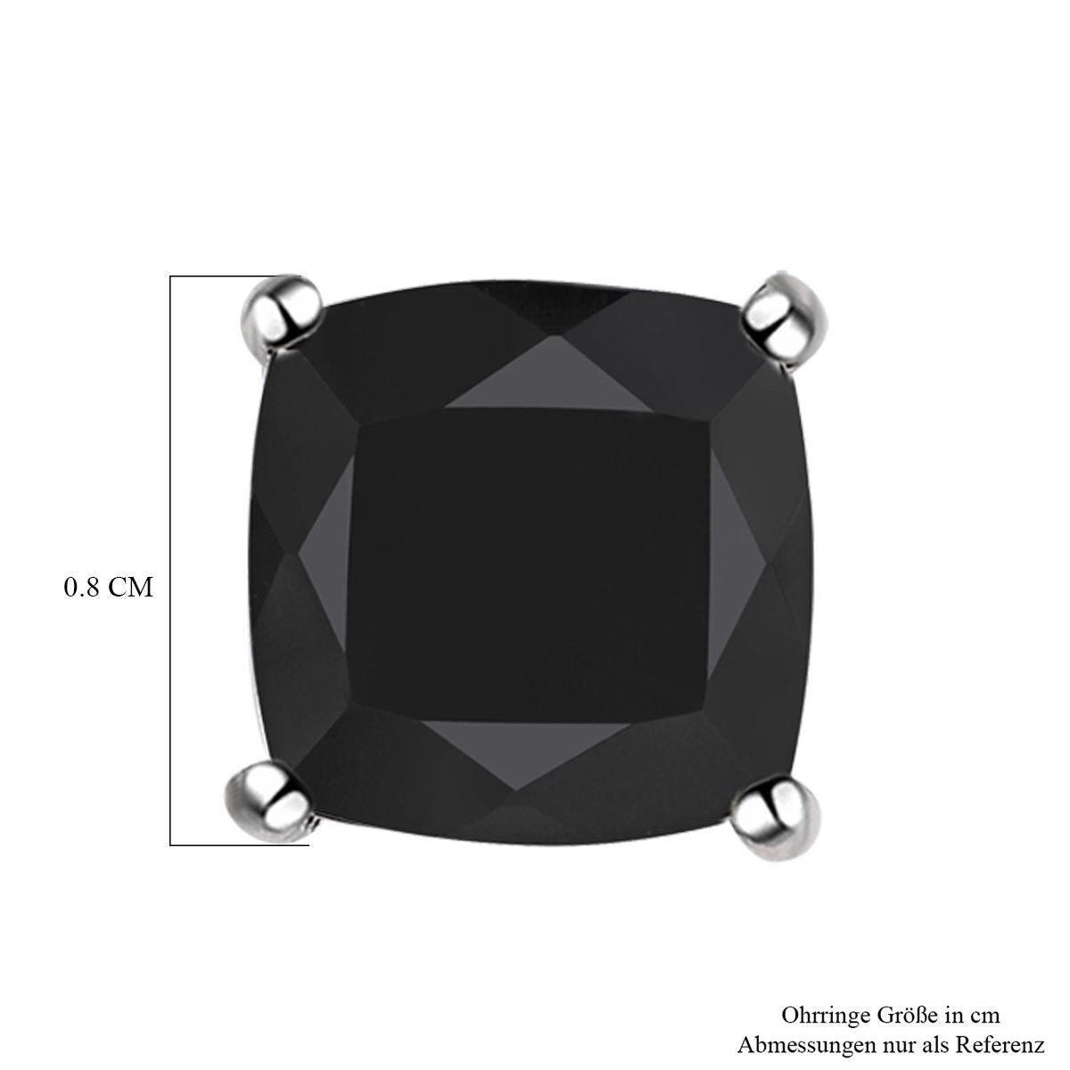 Elite Shungit Ohrringe, 925 Silber platiniert, ca. 2.08 ct