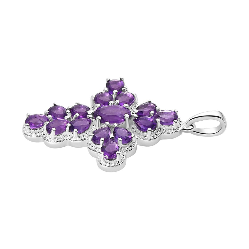 Afrikanischer Amethyst Anhänger, 925 Silber, ca. 2.55 ct