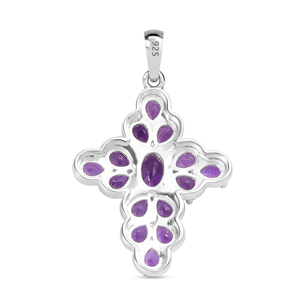 Afrikanischer Amethyst Anhänger, 925 Silber, ca. 2.55 ct