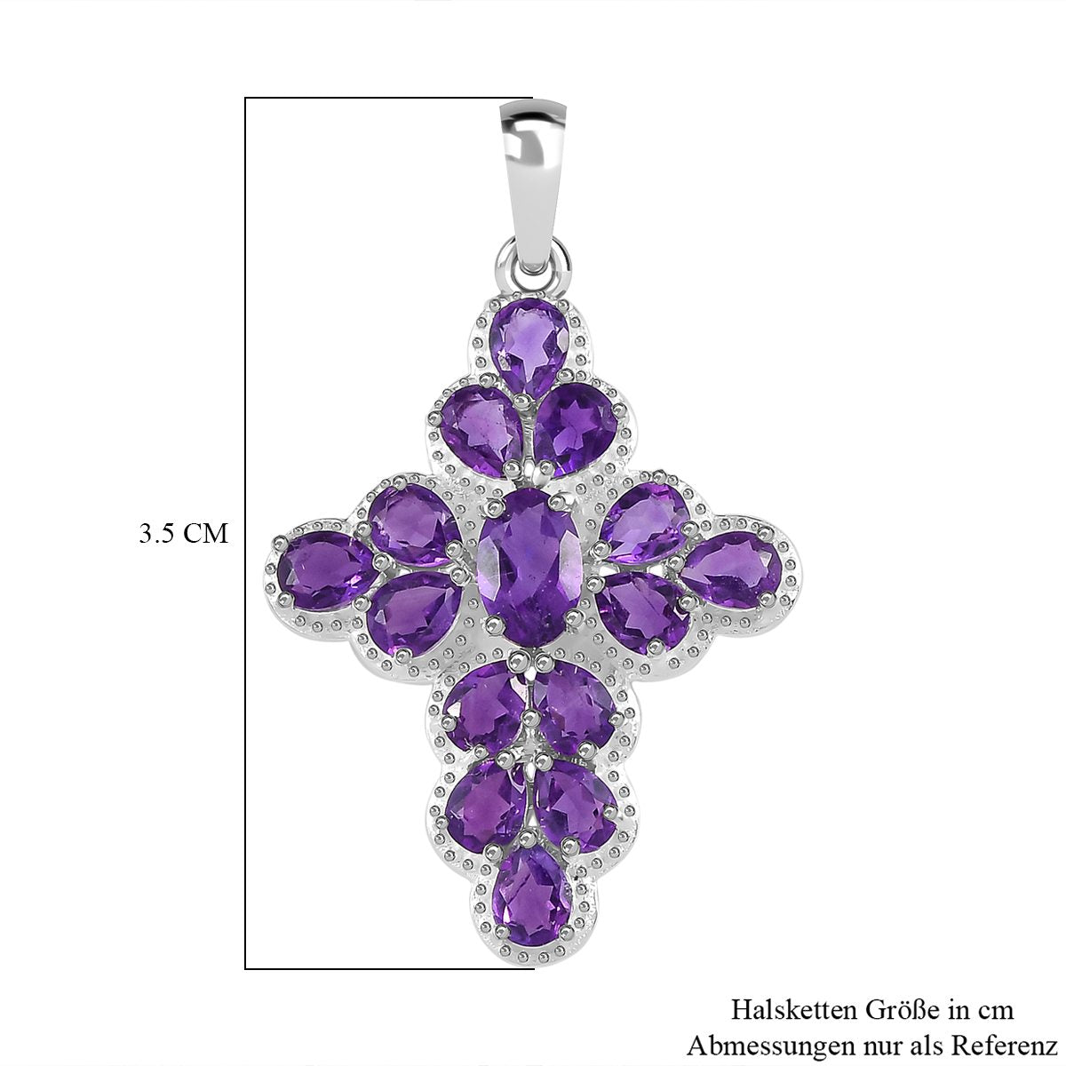 Afrikanischer Amethyst Anhänger, 925 Silber, ca. 2.55 ct
