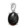 Schwarz Stern Diopsid Anhänger, 925 Silber, ca. 4.83 ct