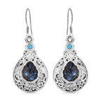 Royal Bali -  Labradorit, Sleeping Beauty Türkis Ohrringe 925 Silber ca. 10,44 ct