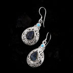 Royal Bali -  Labradorit, Sleeping Beauty Türkis Ohrringe 925 Silber ca. 10,44 ct