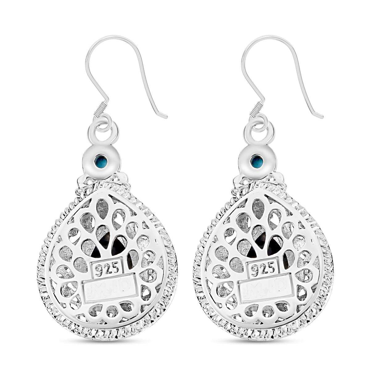 Royal Bali -  Labradorit, Sleeping Beauty Türkis Ohrringe 925 Silber ca. 10,44 ct