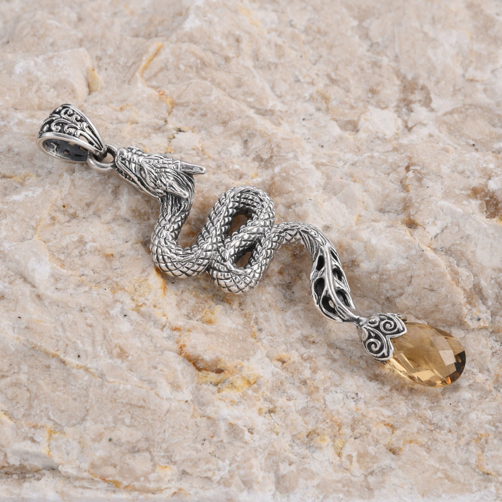 Royal Bali - Citrin Anhänger, 925 Silber ca. 7.00 ct