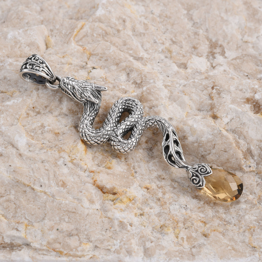 Royal Bali - Citrin Anhänger, 925 Silber ca. 7.00 ct