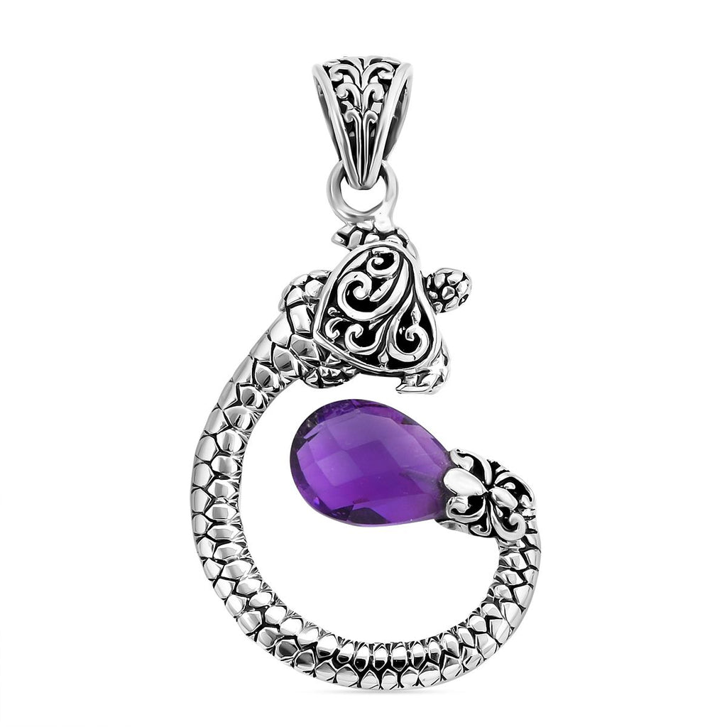 Royal Bali - Afrikanischer Amethyst Anhänger, 925 Silber ca. 7.00 ct