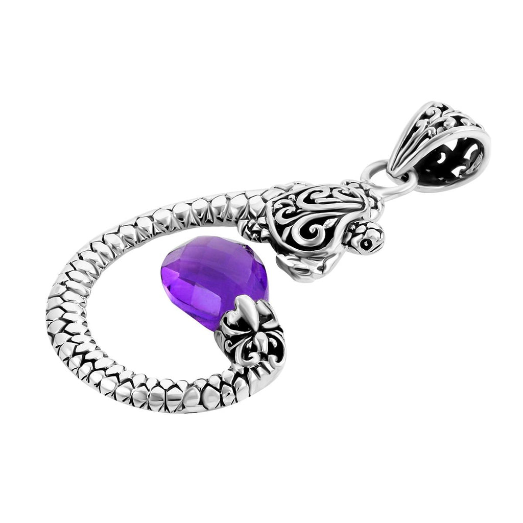 Royal Bali - Afrikanischer Amethyst Anhänger, 925 Silber ca. 7.00 ct