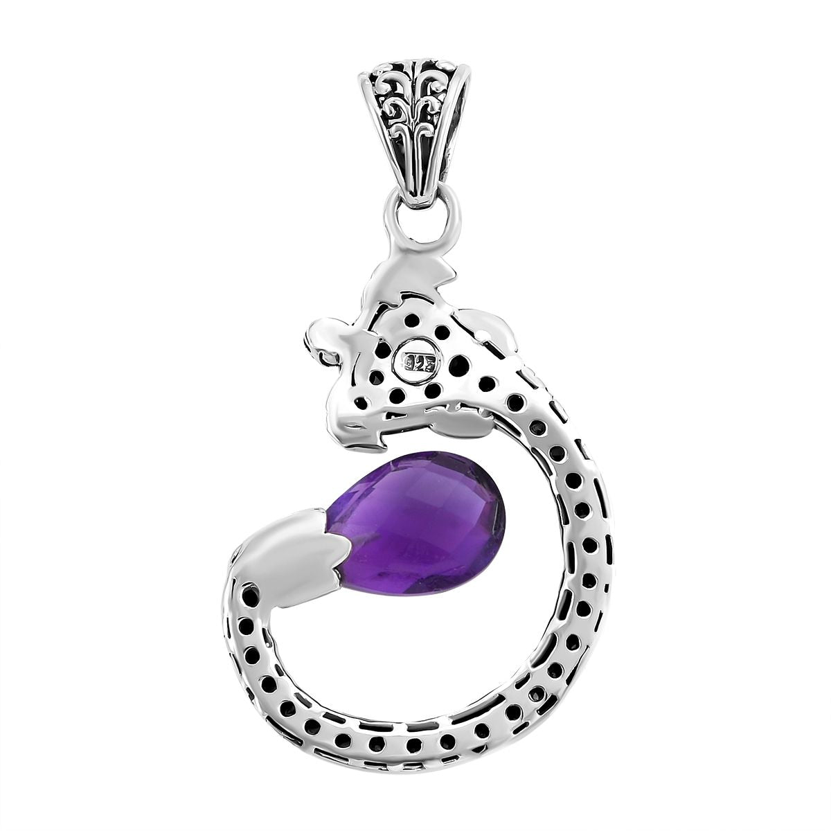 Royal Bali - Afrikanischer Amethyst Anhänger, 925 Silber ca. 7.00 ct