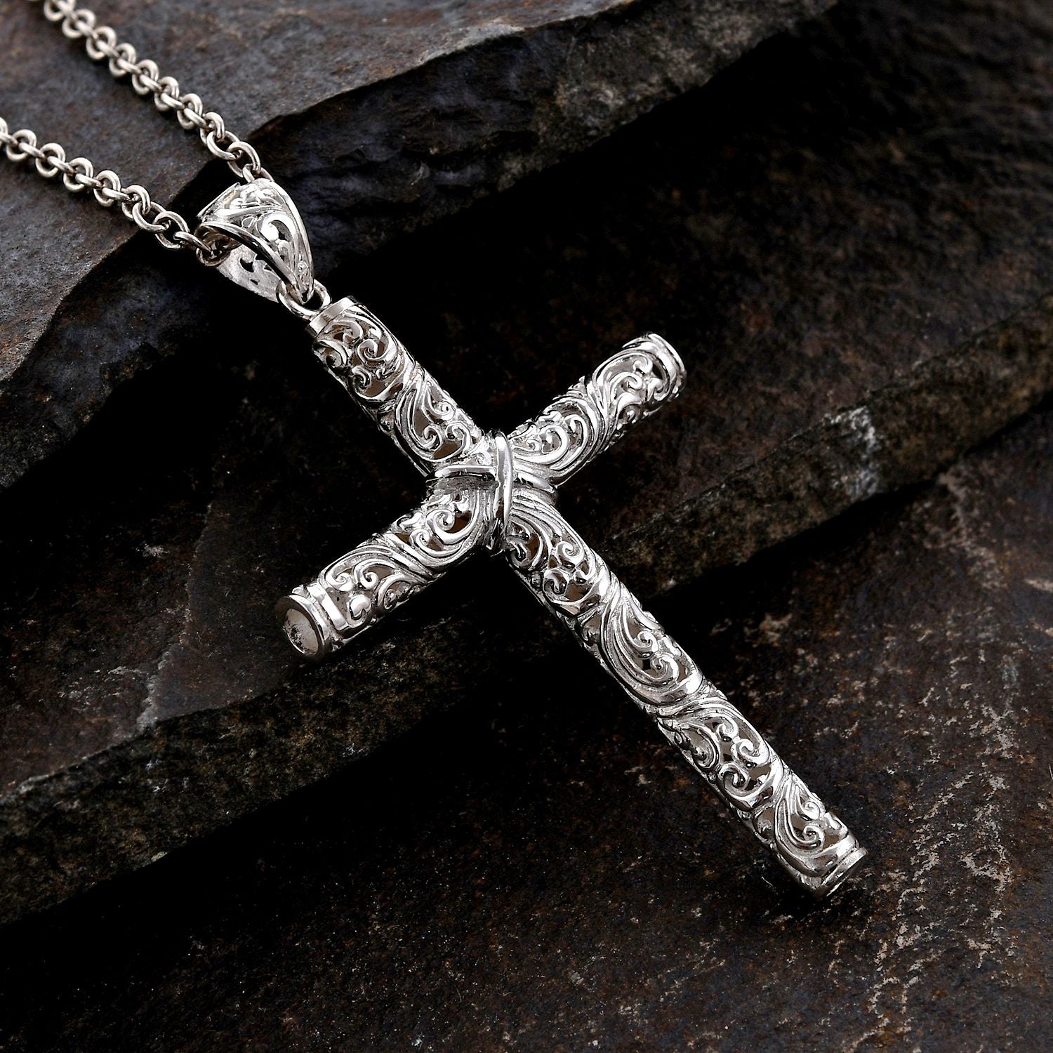 Royal Bali - 925 Silber Kreuz Anhänger, ca. 6,01g