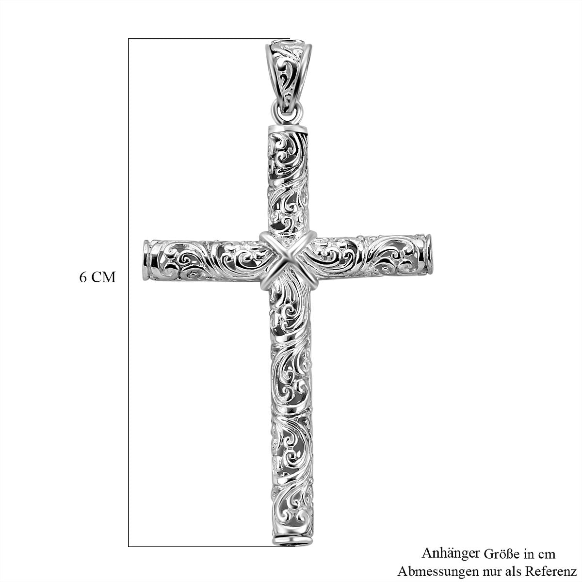 Royal Bali - 925 Silber Kreuz Anhänger, ca. 6,01g