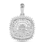 Weißer Diamant Anhänger, 925 Silber platiniert, ca. 1.00 ct