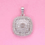 Weißer Diamant Anhänger, 925 Silber platiniert, ca. 1.00 ct