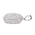 Weißer Diamant Anhänger, 925 Silber platiniert, ca. 1.00 ct