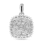 Weißer Diamant Anhänger, 925 Silber platiniert, ca. 1.00 ct