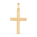 Diamantschliff Kreuzanhänger, 585 Gelbgold