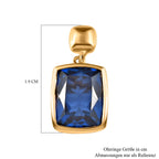 Ceylon Farbe Quarz Ohrringe 925 Silber vergoldet ca. 6.58 ct