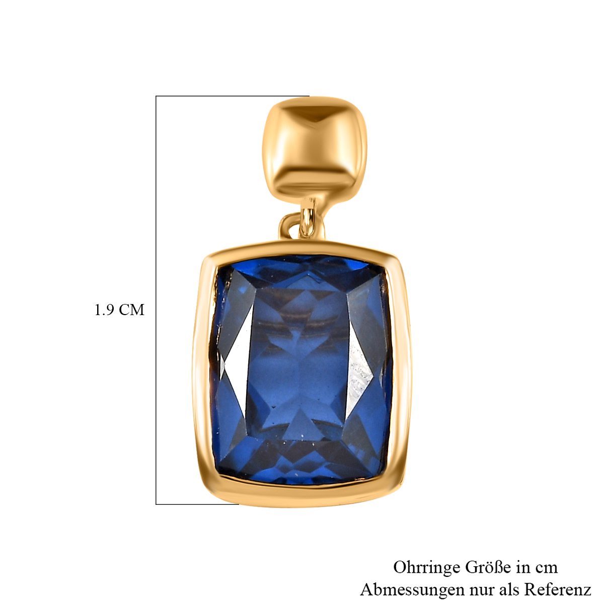 Ceylon Farbe Quarz Ohrringe 925 Silber vergoldet ca. 6.58 ct