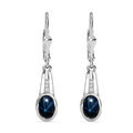 Blaue Sternsaphir und Zirkon-Ohrringe - 2,72 ct.