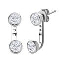 Moissanit Ohrringe 925 Silber platiniert ca. 1.68 ct