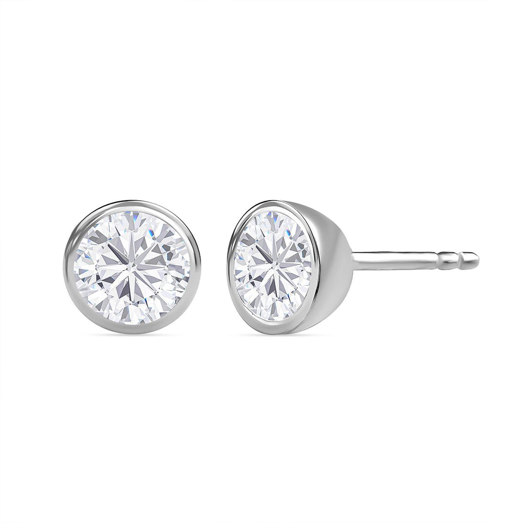 Moissanit Ohrringe 925 Silber platiniert ca. 1.68 ct