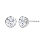 Moissanit Ohrringe 925 Silber platiniert ca. 1.68 ct