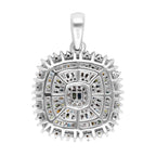 Mehrfarbiger Diamant Anhänger, 925 Silber platiniert, ca. 1.00 ct