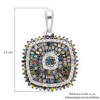 Mehrfarbiger Diamant Anhänger, 925 Silber platiniert, ca. 1.00 ct