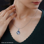 Royal Bali -  Blauer Mabeperl Anhänger 925 Silber