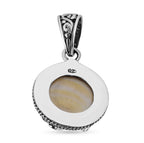 Royal Bali -  Blauer Mabeperl Anhänger 925 Silber