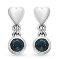 London Blau Topas Ohrringe 925 Silber platiniert ca. 0,85 ct