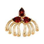 Roter Granat Anhänger, Messing vergoldet, ca. 2.49 ct