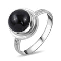 Schwarzer Stern Diopsid Ring 925 Silber (Größe 16.00) ca. 3.82 ct