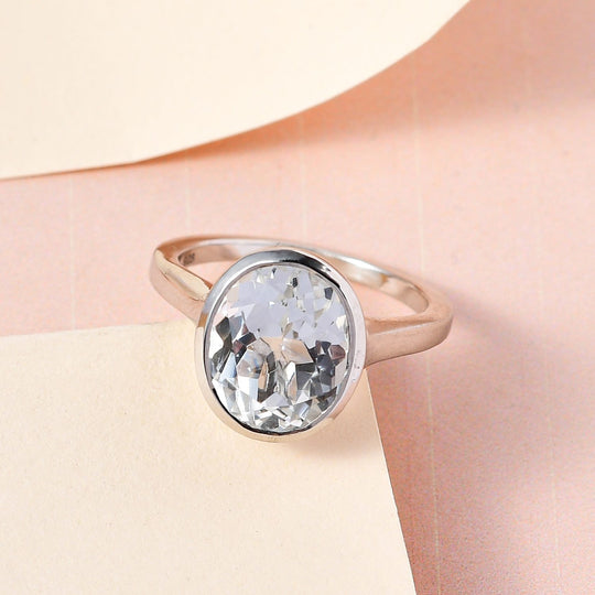 Golconda Diamant Topas Ring, 925 Silber platiniert (Größe 18.00), ca. 6.00 ct