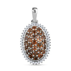 Natürlicher Jenipapo Andalusit Anhänger 925 Silber platiniert ca. 2.35 ct