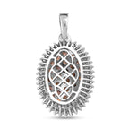 Natürlicher Jenipapo Andalusit Anhänger 925 Silber platiniert ca. 2.35 ct
