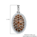 Natürlicher Jenipapo Andalusit Anhänger 925 Silber platiniert ca. 2.35 ct