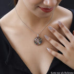 Natürlicher mehrfarbiger-Turmalin Anhänger, 925 Silber platiniert, ca. 6.26 ct