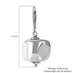Konkave quadratische Ohrringe, 925 Silber, ca. 6,50g