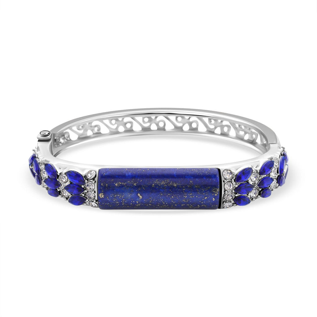 Lapislazuli, blauer Kristall Armreif, ca. 18 cm