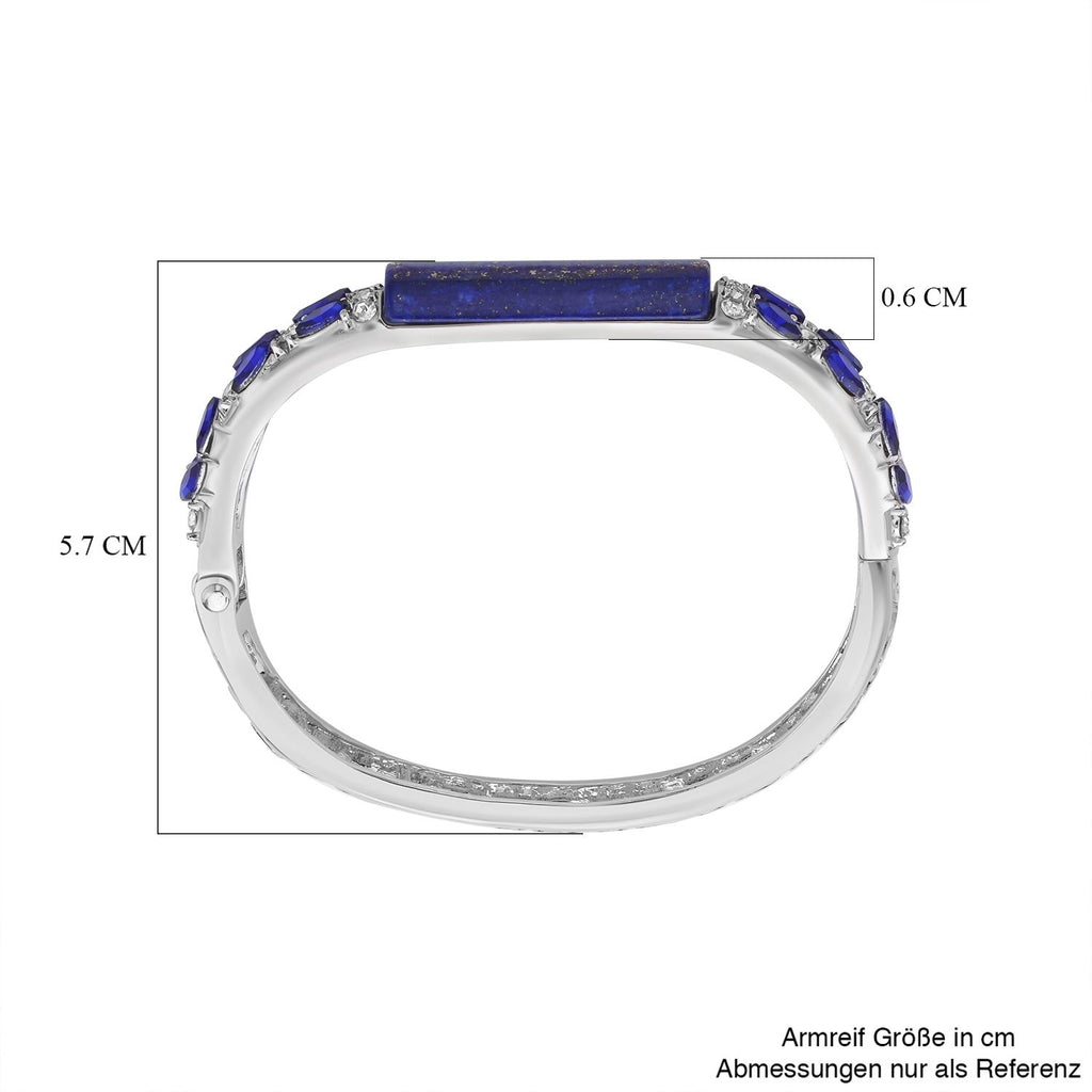 Lapislazuli, blauer Kristall Armreif, ca. 18 cm