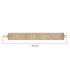Mehrreihiges Kristall Carpet Armband, ca. 19 cm, goldfarben