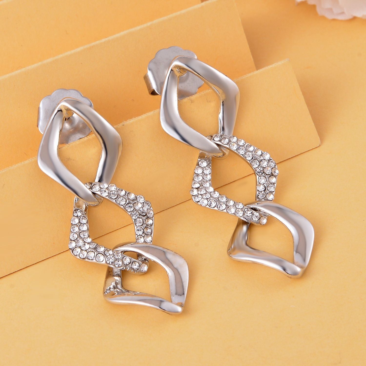 Weißer Kristall, Ohrringe 1.00 ct