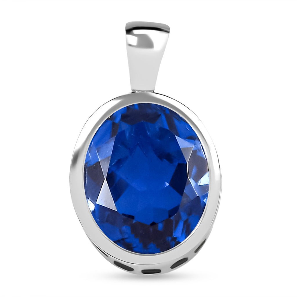 Ceylon Farbe Quarz Anhänger 925 Silber platiniert ca. 4.88 ct