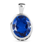 Ceylon Farbe Quarz Anhänger 925 Silber platiniert ca. 4.88 ct