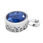 Ceylon Farbe Quarz Anhänger 925 Silber platiniert ca. 4.88 ct