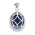 Ceylon Farbe Quarz Anhänger 925 Silber platiniert ca. 4.88 ct