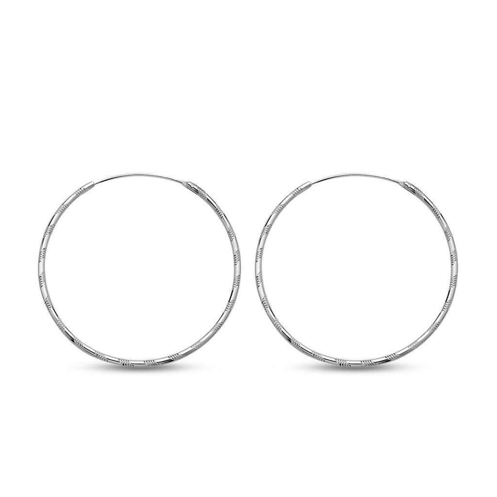 Creolen Ohrringe, 925 Silber rhodiniert, ca. 4,30g