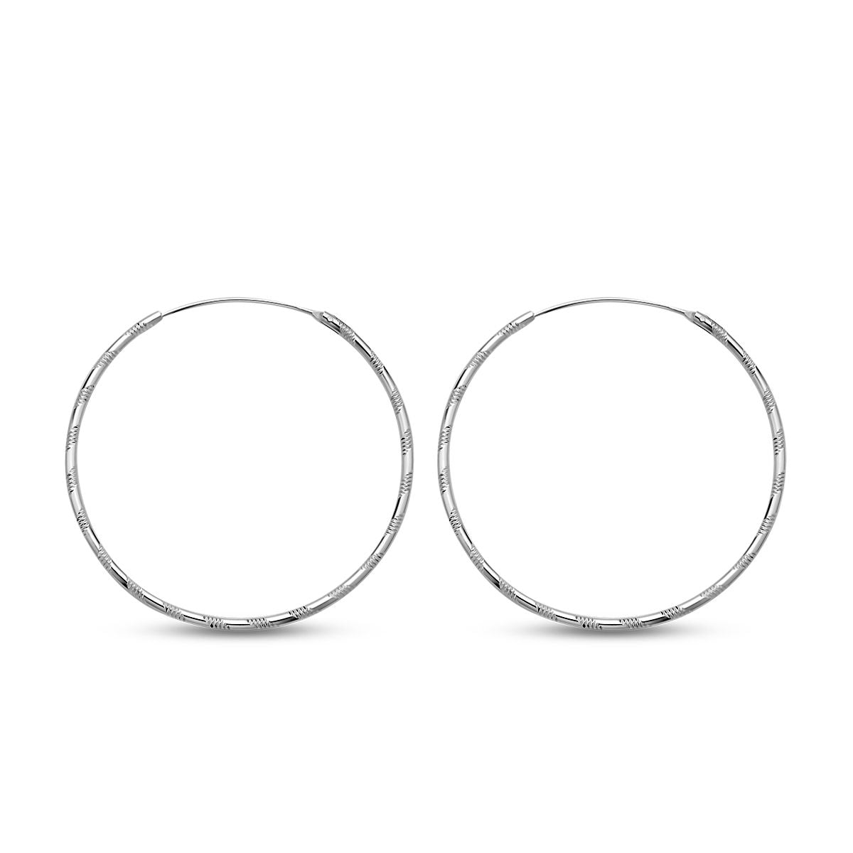 Creolen Ohrringe, 925 Silber rhodiniert, ca. 4,30g